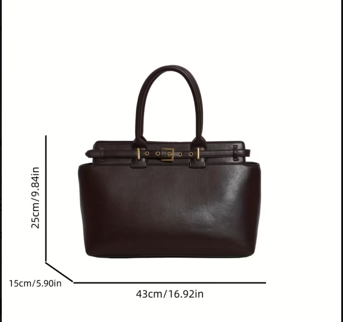 Stylish and Versatile Large-Capacity Polyester Tote Bag for Shoulder or Hand Carry