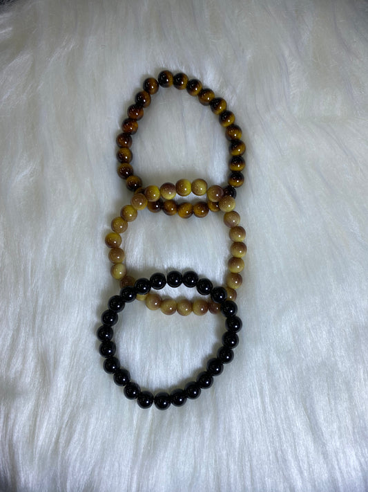 Natural Stone Protection Bracelet – Boho Spiritual Charm & Wealth Attraction Jewelry (Unisex)